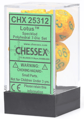 Chessex Dice: 7 Set Polyhedral Lotus Speckled CHX25312